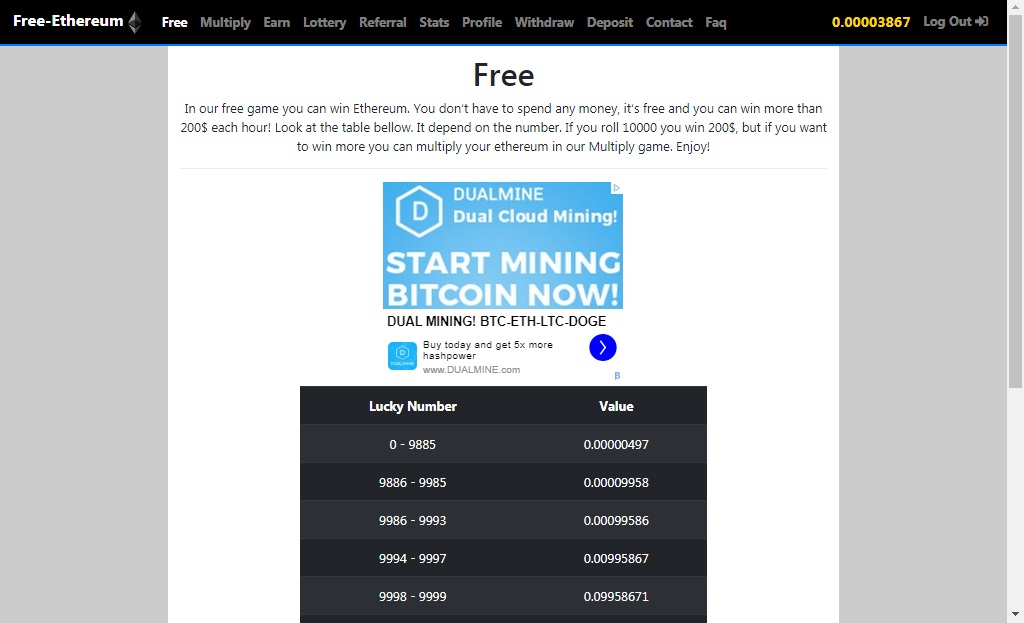 سایت Free-Ethereum کاملاً رایگان