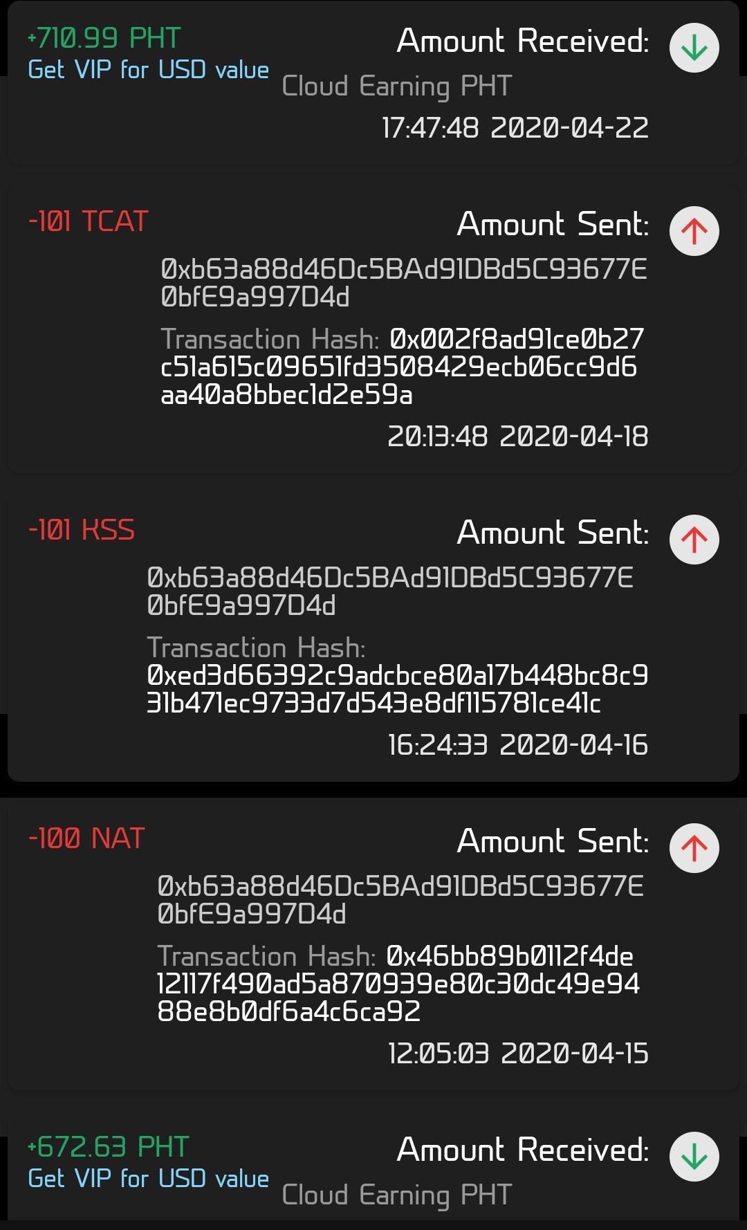 new tokens