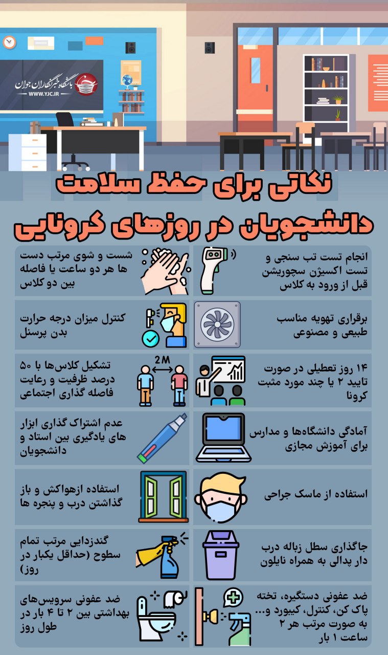 نکاتی برای حفظ سلامت دانشجویان در روزهایی کرونایی