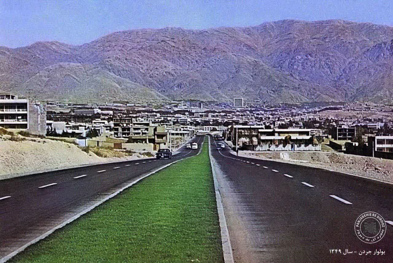 بزرگراه جردن تهران سال ۱۳۴۹