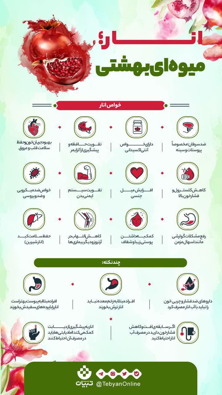 انار؛ میوه ای بهشتی