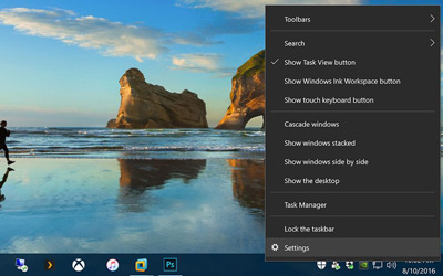 آموزش مخفی کردن taskbar در ویندوز