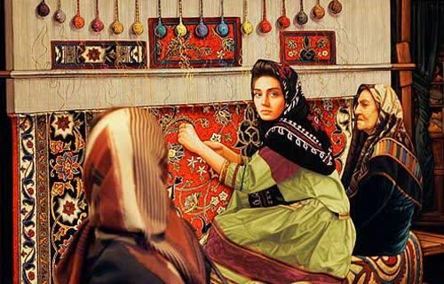 رسم جالب در قالی بافی