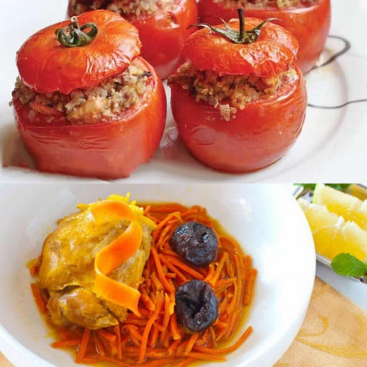 هویج و گوجه پخته شده