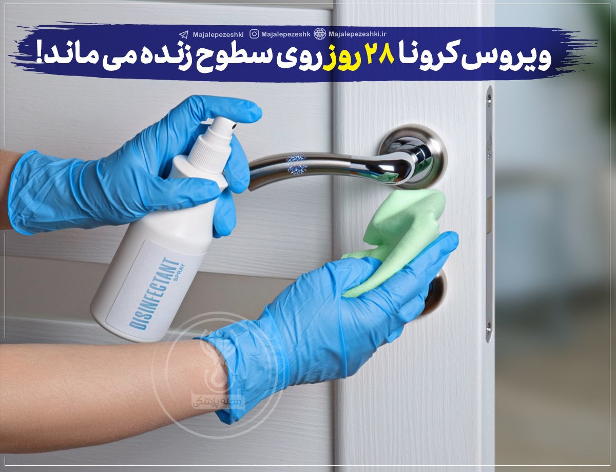 ویروس کرونا تا ۲۸ روز روی سطوح زنده میماند
