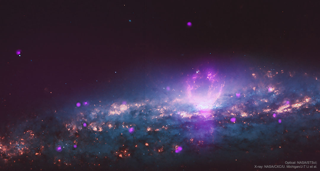 اَبرحباب‌های پرتو ایکس در کهکشان NGC 3079