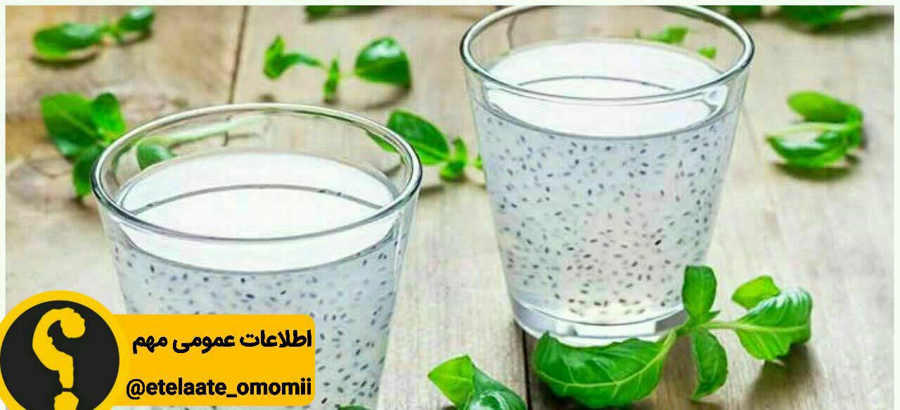 شربت خاکشیر و تخم شربتی